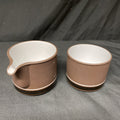 Hornsea CONTRAST Lancaster Vitramic England Milk Jug & Sugar Bowl 1976 (9289)