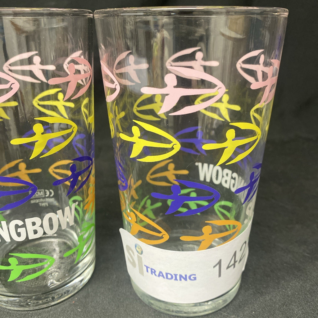 2X Strongbow Cider Utopia multi colour pint Glass Drinks Home Bar Pub Party (1421)