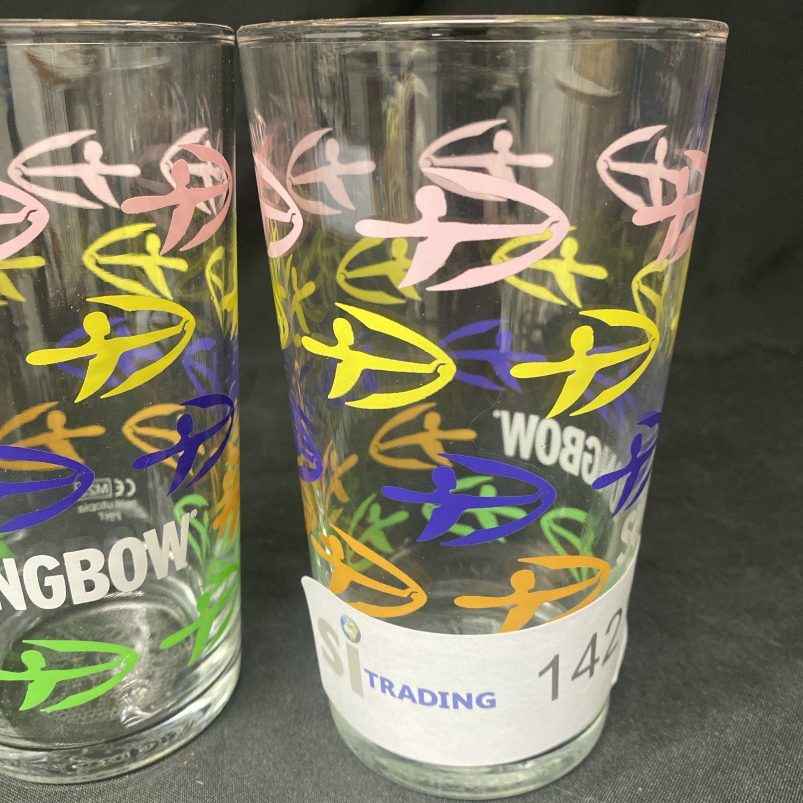 2X Strongbow Cider Utopia multi colour pint Glass Drinks Home Bar Pub Party (1421)