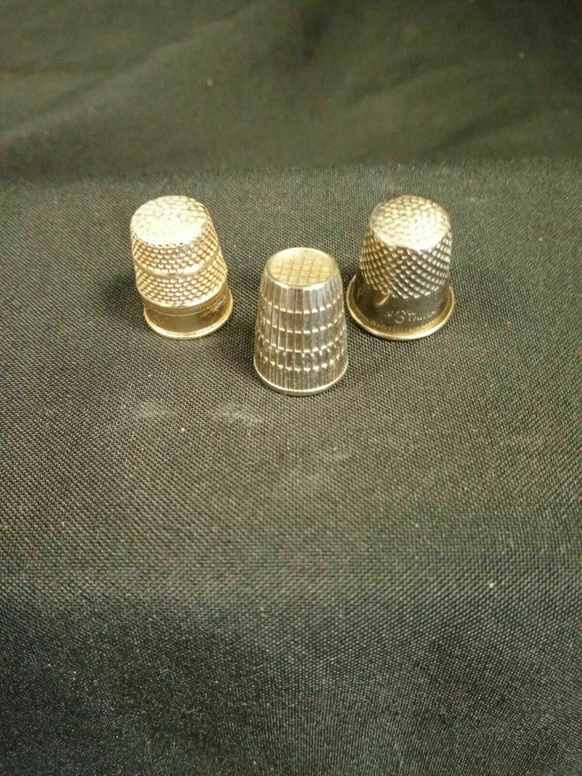 Antique Thimble made in West Germany Stamped inside #3 W. Germany 14mm -(7933)