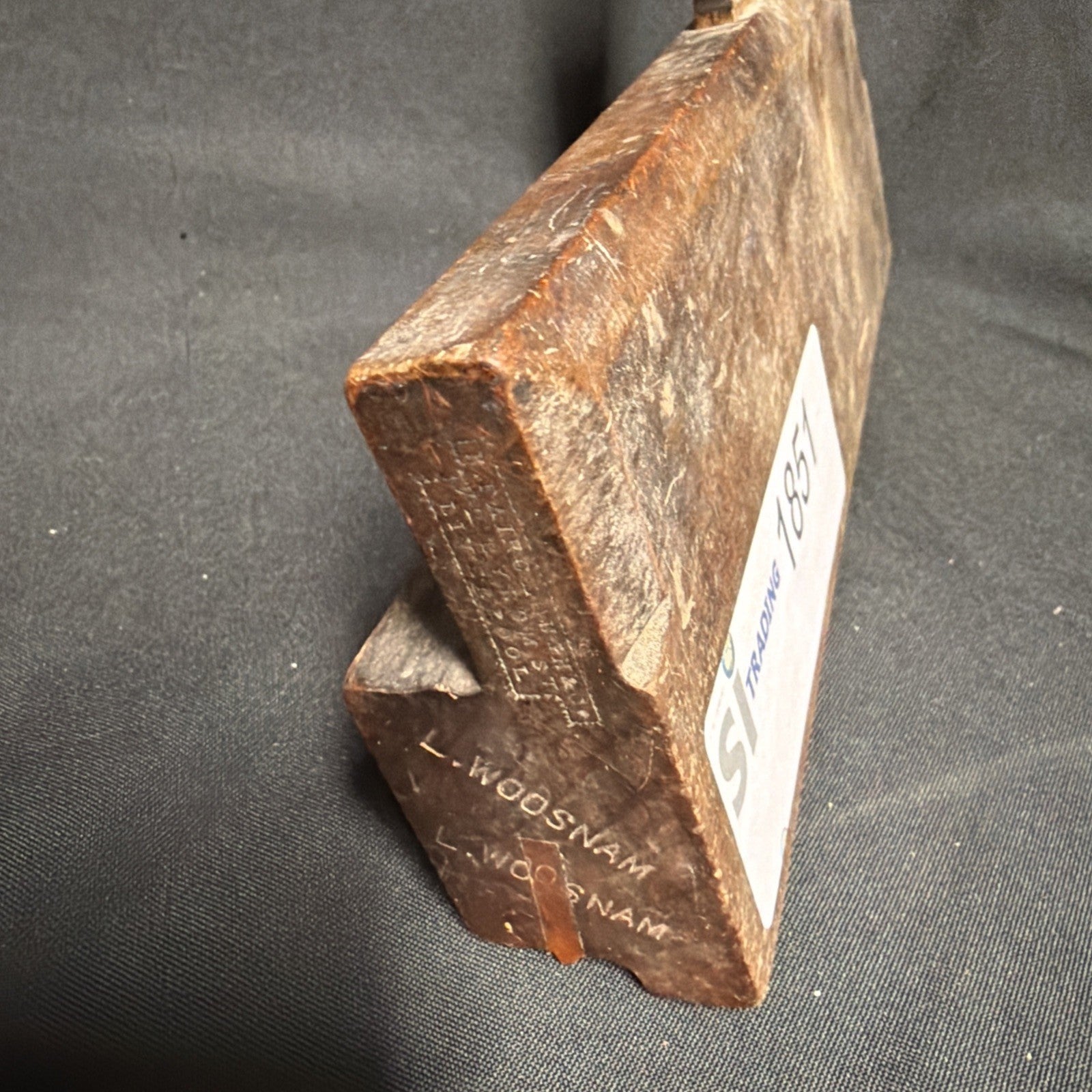 Antique British Wooden Moulding Plane 9" R. Fairclough, 72 Byrom St, Liverpool - (1851)
