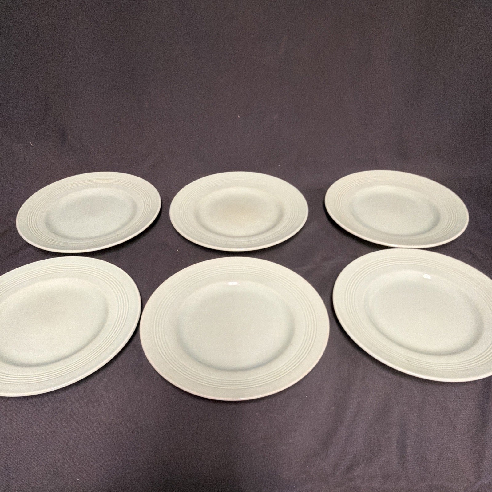 Wood's Ware Beryl Green 1940's Ceramic Side Plates x 6 VGC - (1915) 