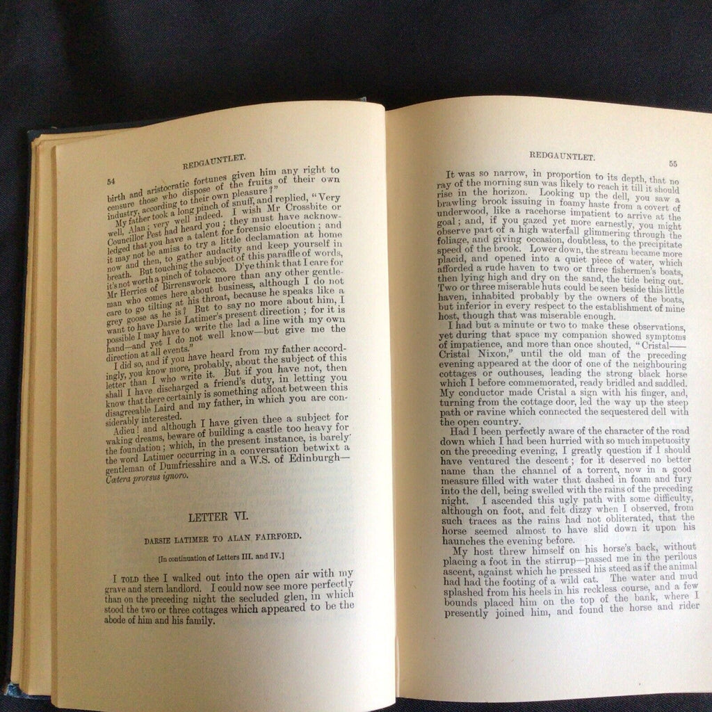 Redgauntlet - Sir Walter Scott Antique book - (9726)
