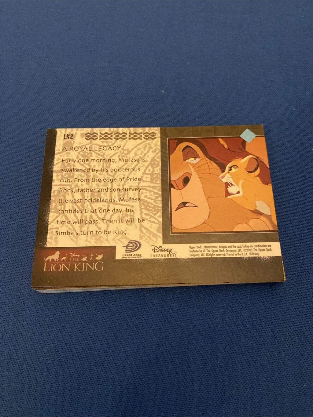 Upper Deck 2003 Disney Treasures Pinocchio / Lion King x8 Trading Cards (5769