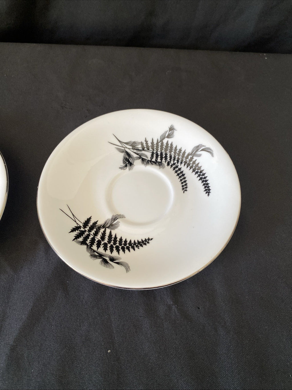 Royal Albert Night & Day 14cm Diameter Tea Saucer x2 Excellent Cond -(5730)