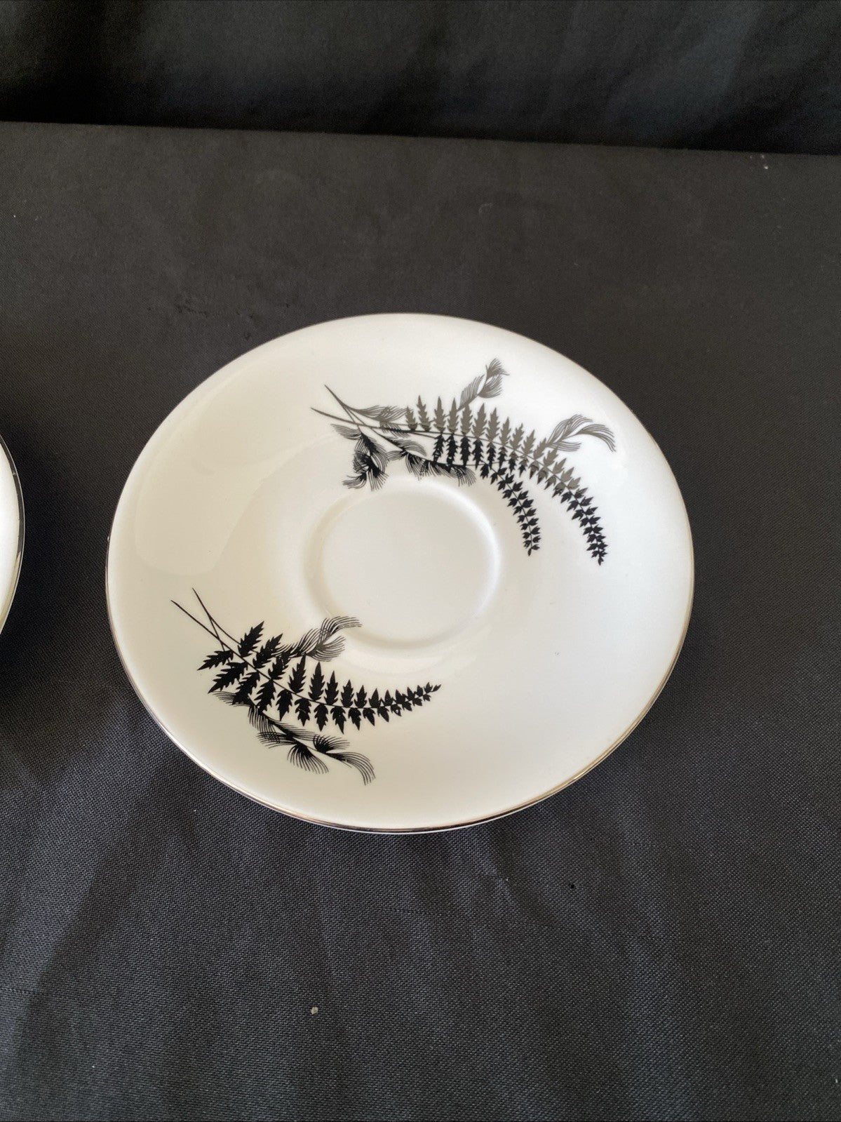 Royal Albert Night & Day 14cm Diameter Tea Saucer x2 Excellent Cond -(5730)