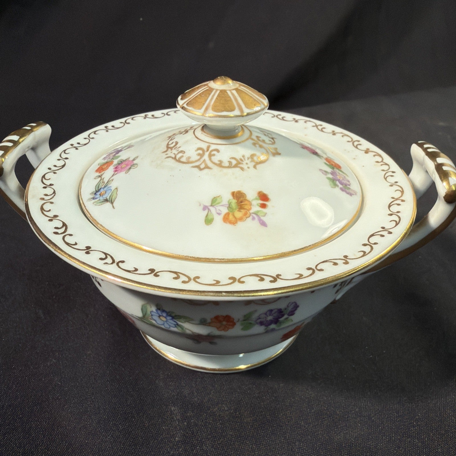 Noritake Occupied Japan Two Handled Lidded Bowl Excellent Cond. - (2063)