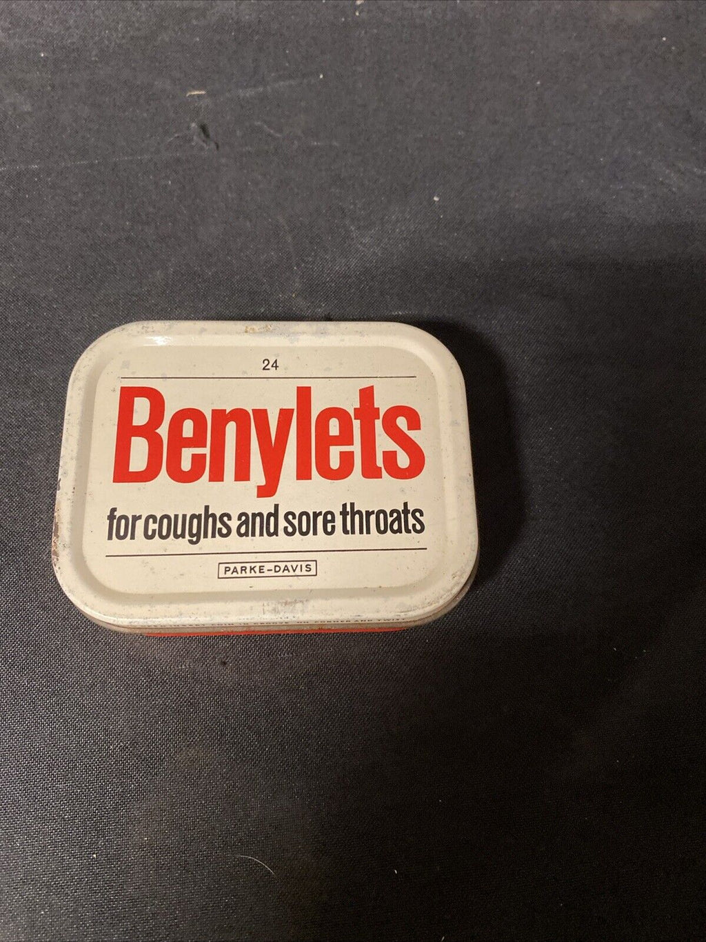 Vintage Tin - Benylets Parke-Davis Antihistamines - (5487)