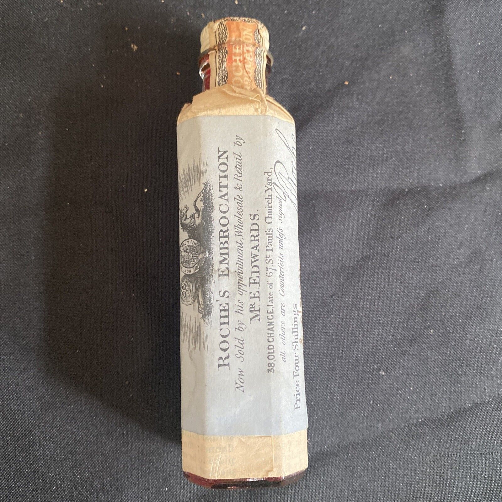 Antique Pharmacy Apothecary Unopened Roche's Embriocation - (9627)