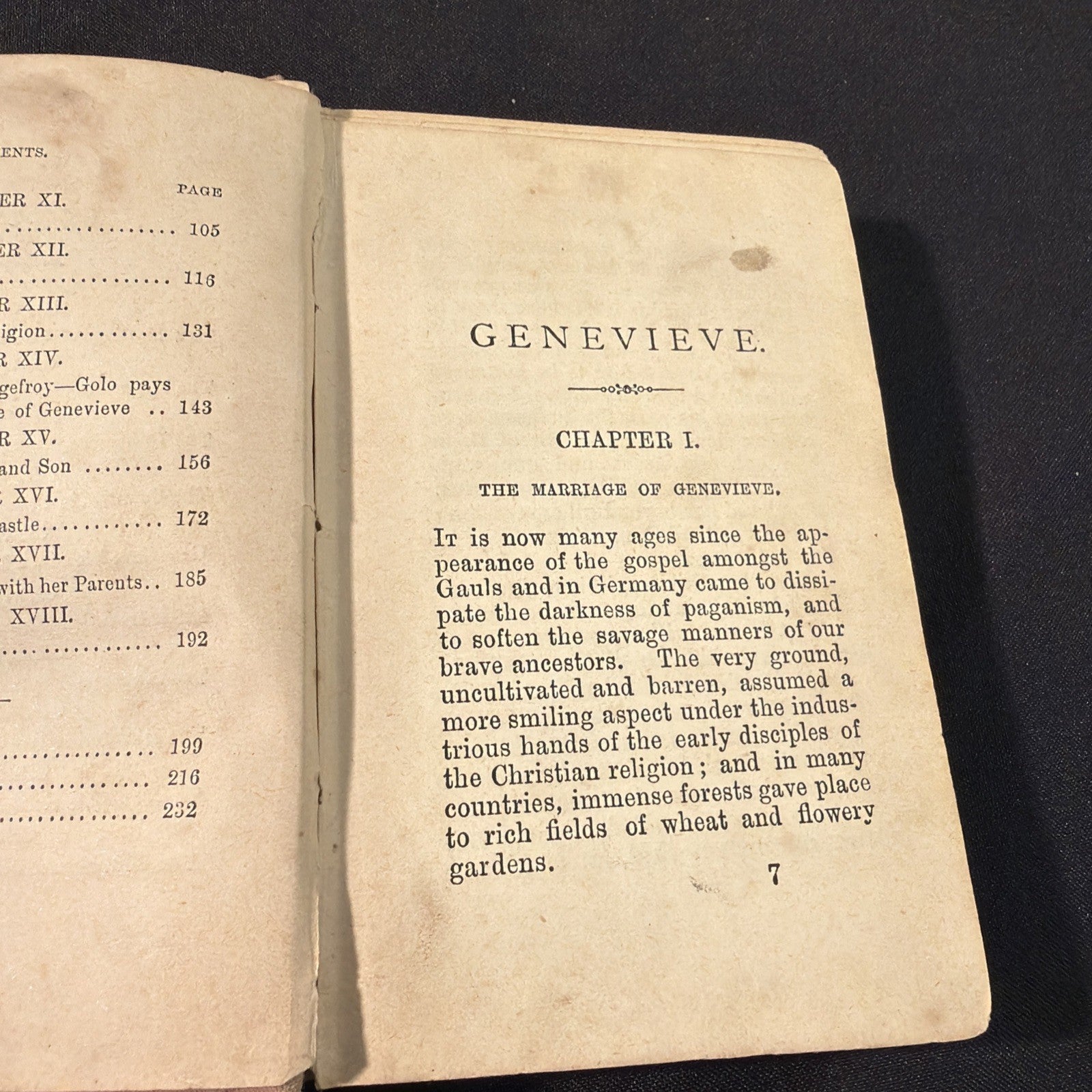 Antique Book 1800's, Genevieve, Christopher Von Schmid, Milner & Co.- (1975)