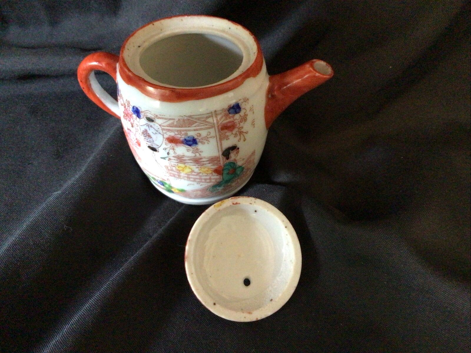 Teapot Collectors Small Ceramic Vintage 7cm Japanese Style - (8372)