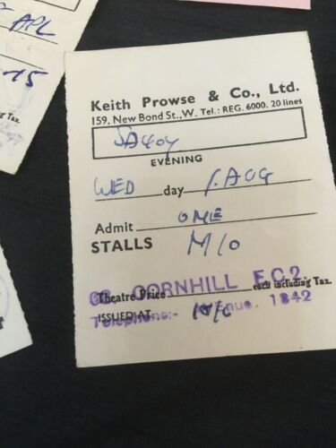 Theatre tickets 1950's Adelphi Savoy Saville and Carnival Ball programme 1950 - (2957)