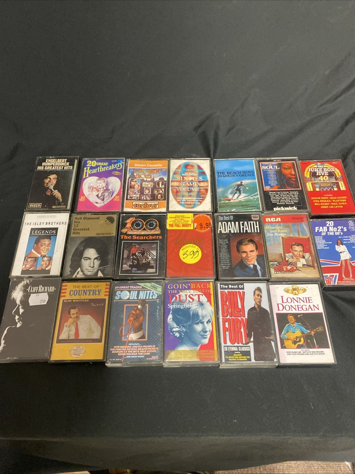 20 Cassette tapes Mainly 60's / 70's Whitman Faith Diamond - (1739)