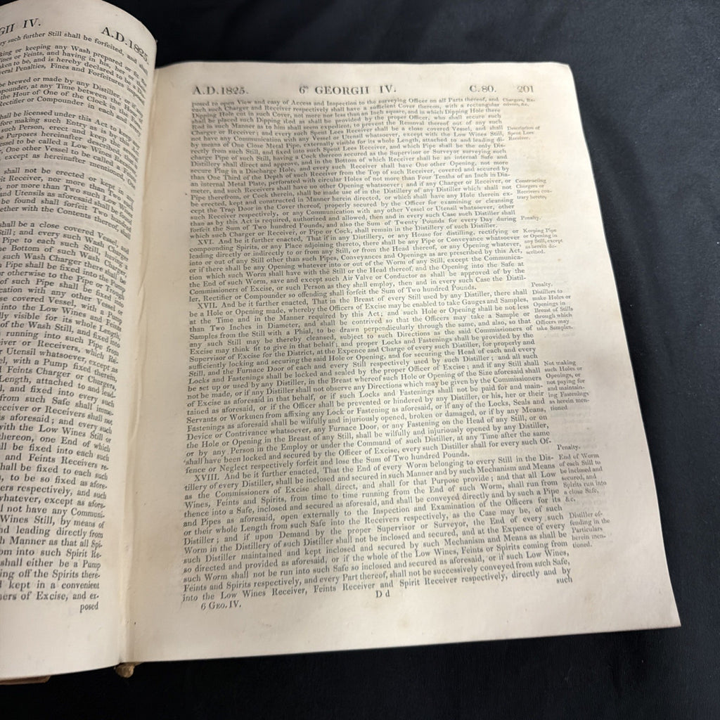 The Statutes of United Kingdom George IV 1825 to 1826 Vol 10 huge Book - SKU (1910)