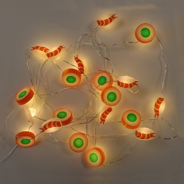 BULK BUY 6 x Fairy string lights - Sushi design - Wire 6.8ft 20 lights