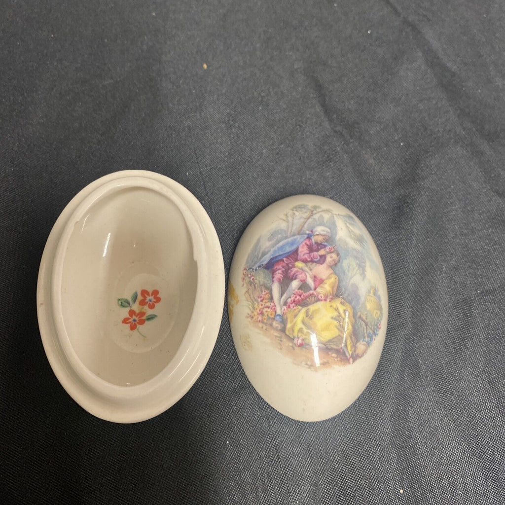 Trinket Box EGG - England China Egg Renaissance Design - (9205)