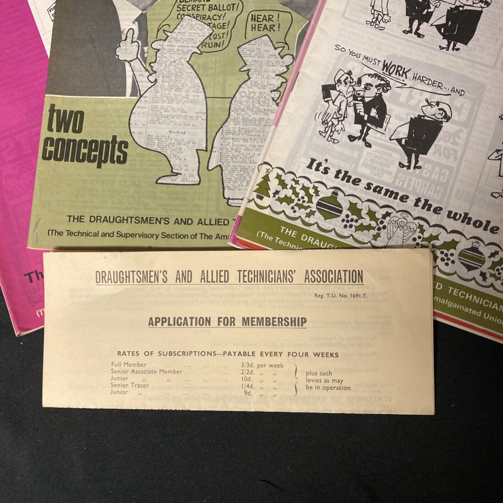 Draughtsmen's & Allied Technicians' Association Data Journals x 5 1970 - (5420)