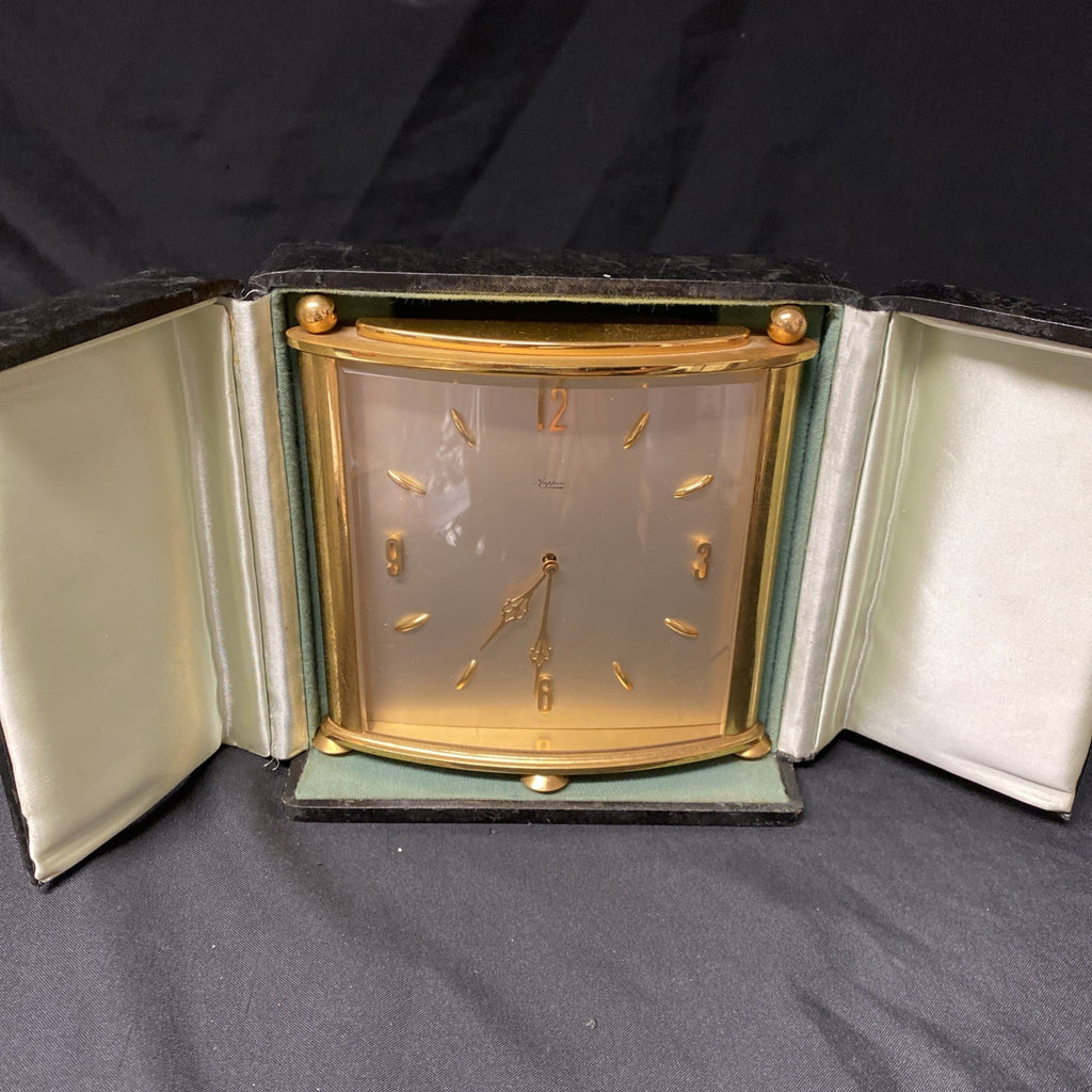 Mappin & Webb Angelus Boxed Clock very heavy brass 1930's Needs Repair -(1733)
