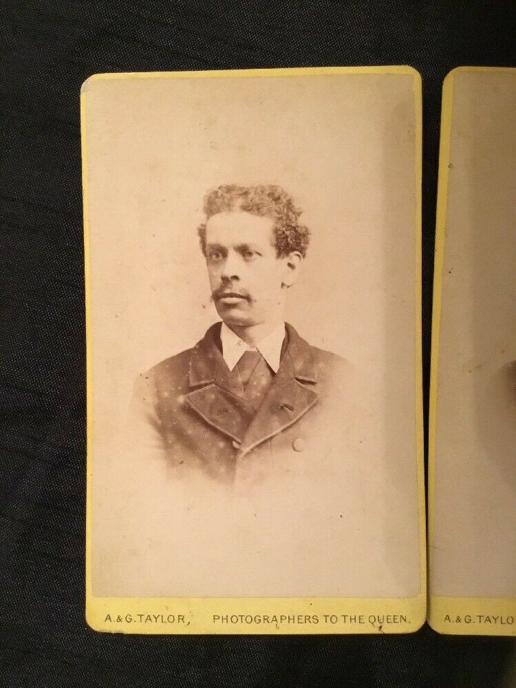 Victorian CDV Cabinet Photo -1870’s A&G Taylor LONDON X 2 Husband & Wife (2316)