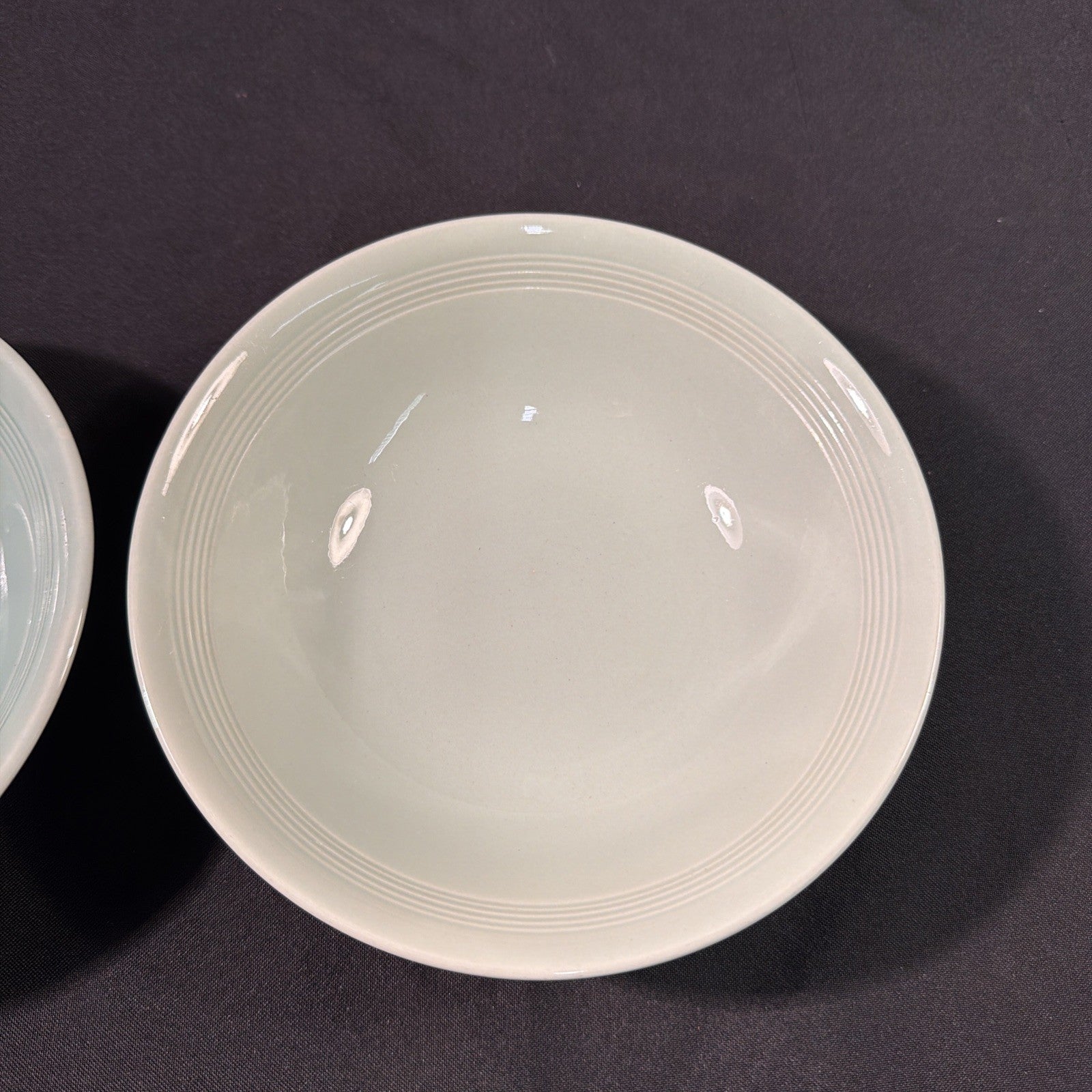 Wood's Ware Beryl Utility Green 2 X Cereal Bowls 16cm Diameter- (1937) 