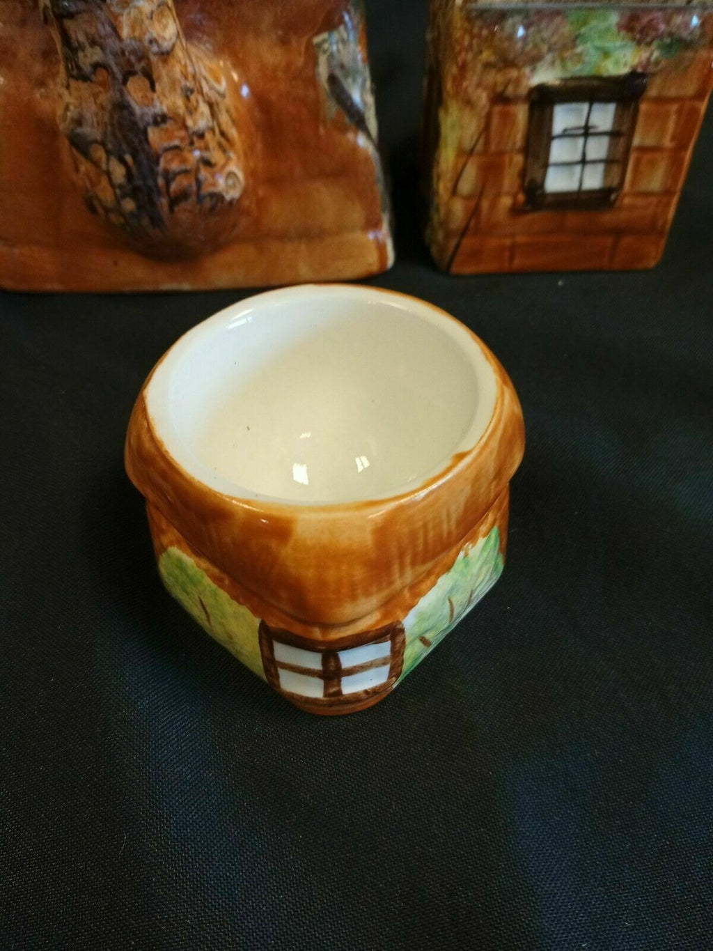 Price Kensington Ye Olde Cottage Teapot, Egg cups, Creamer, Sugar pot - (7901)