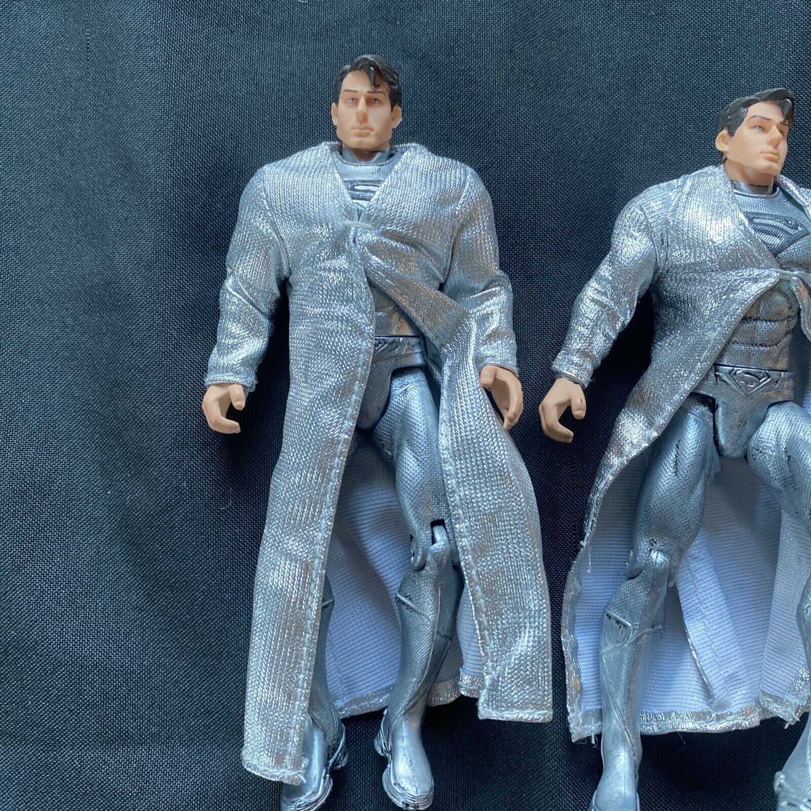 Vintage Kal-El x 2 and Jor-El x 1 figures Superman 5" Articulated - (9601)