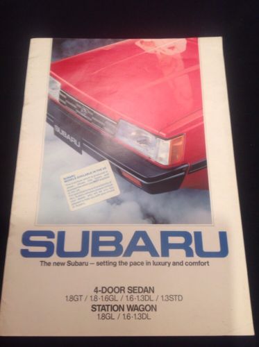 Subaru 4 Door Sedan Wagon GT - 1984 - Car Brochure Leaflet - (319)
