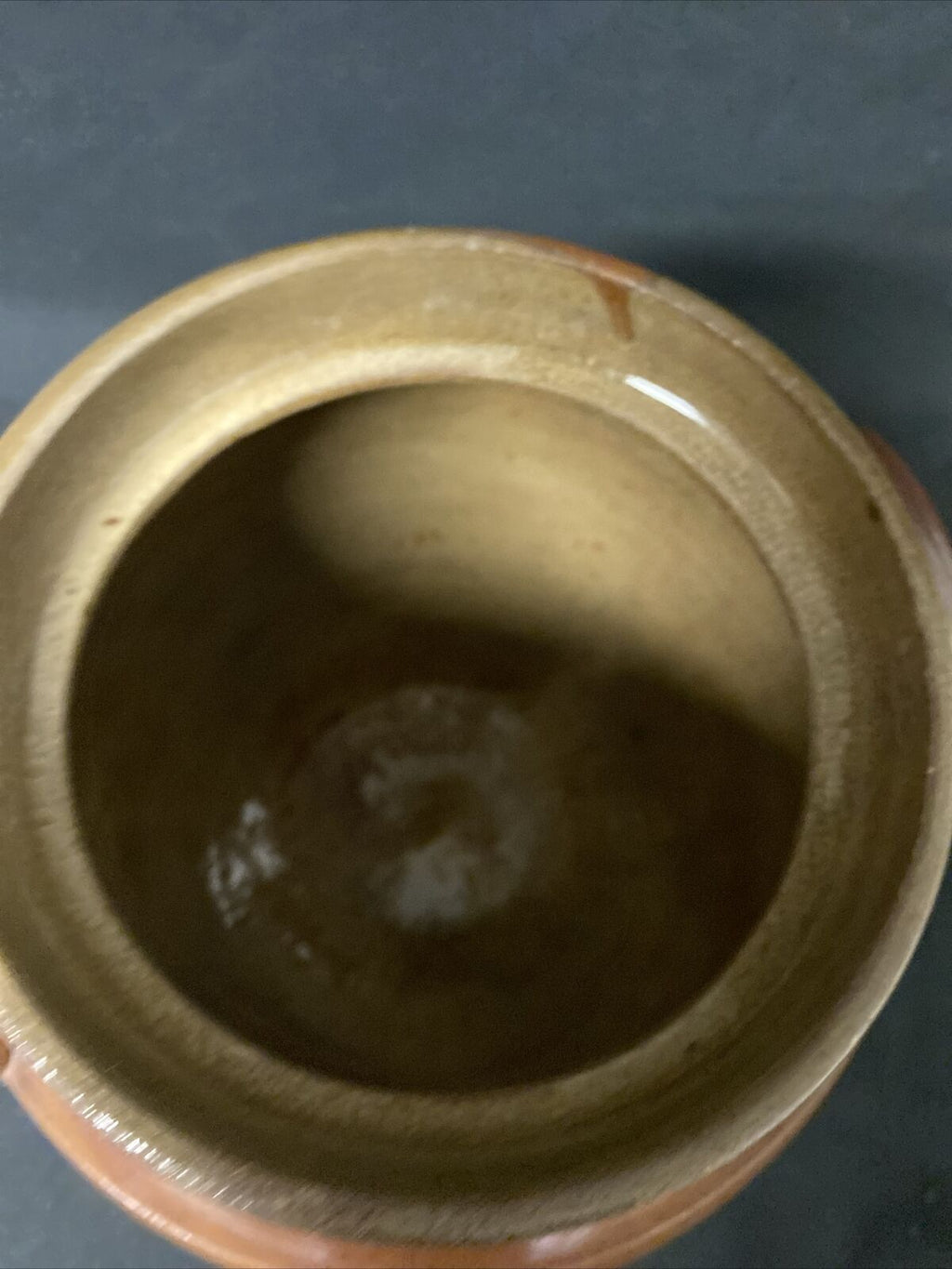 Vintage Salt Glazed Stoneware pot & lid nice condition for use or display (5034)
