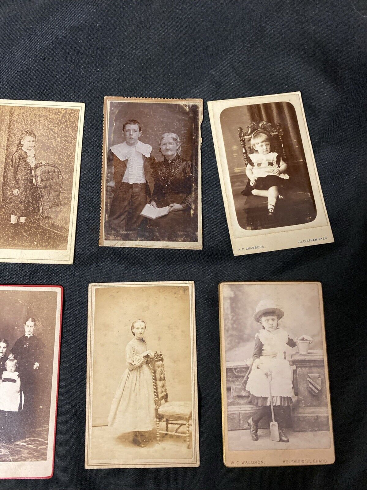 Victorian Carte De Vista CDV's x 8 Features Children Chard Thame London - (5440)