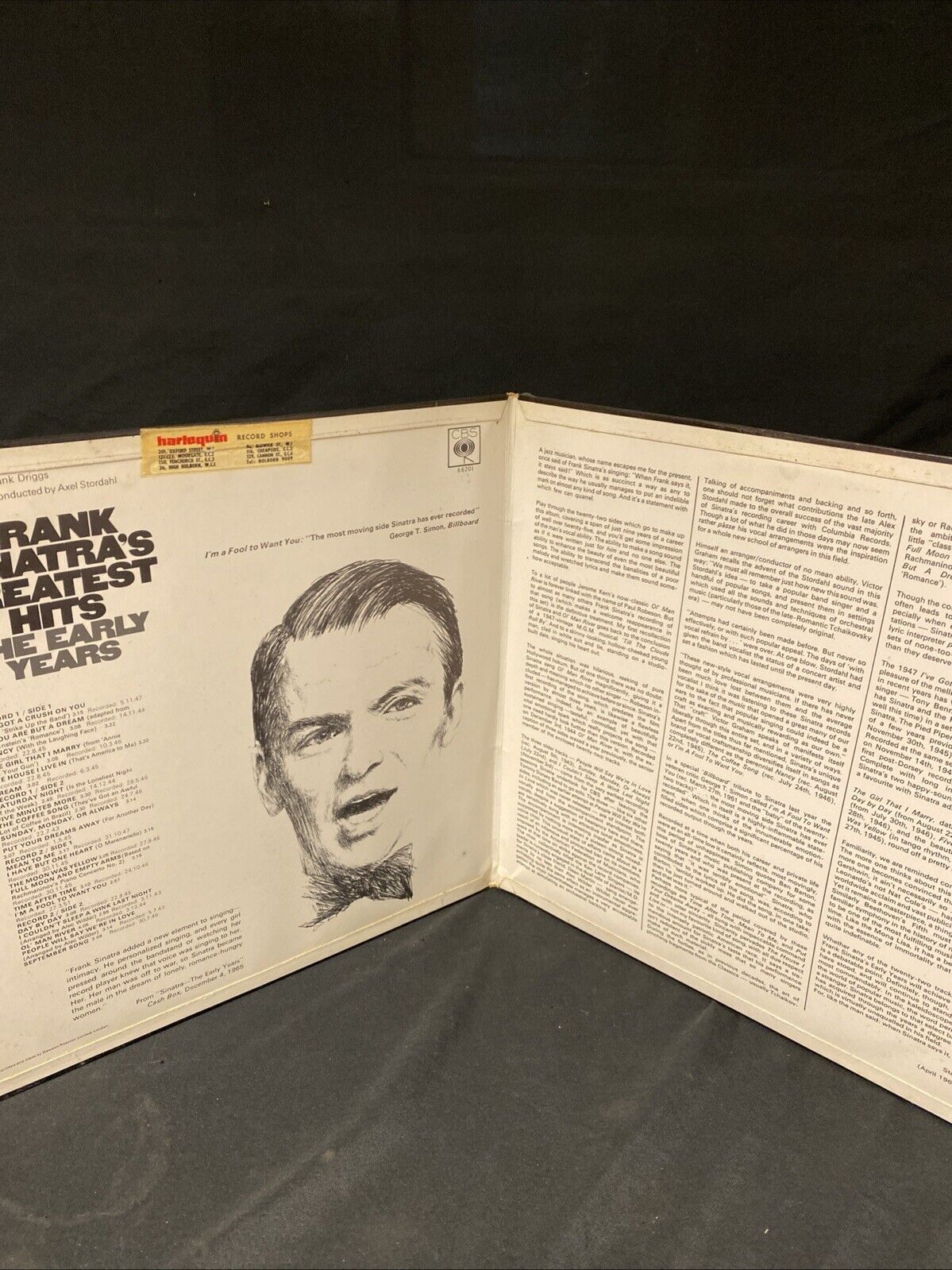 VINYL RECORD - Frank Sinatra's Greatest Hits The Early Years Double Album (5661)