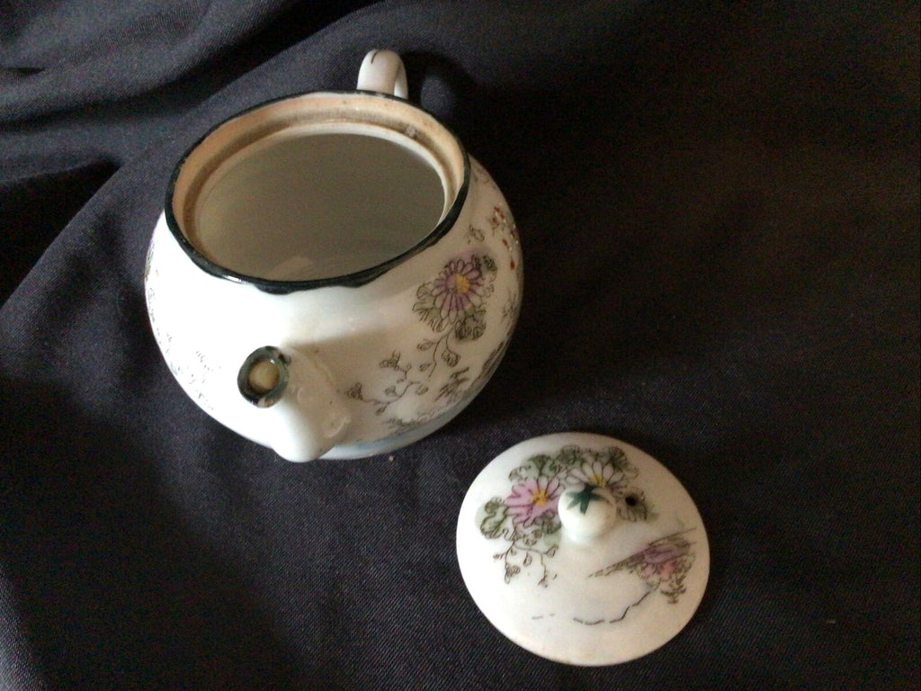 Teapot Collectors Small Ceramic Vintage 6cm Japanese Style - (8376)