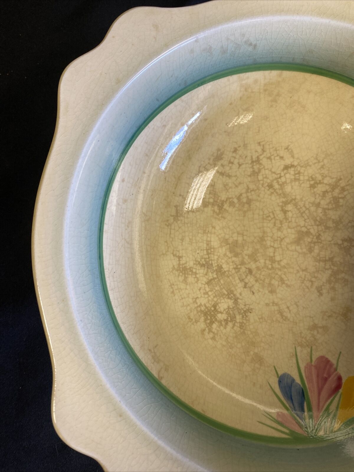 Clarice Claiff Crocus Design Newport Pottery - Serving Bowl 25cm - (7661)