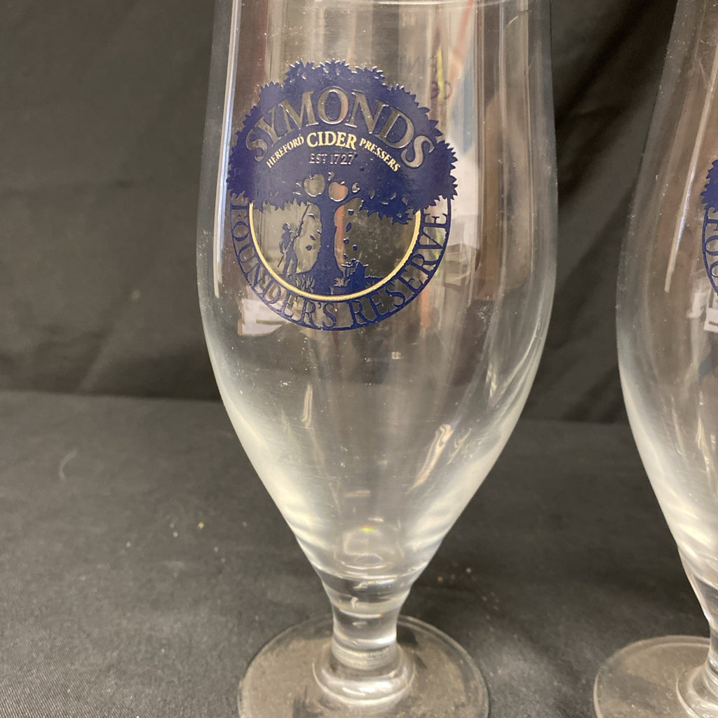 2X Symonds Pint Glasses Lager Beer Cider Drinks Home Bar Pub Party -(1330)