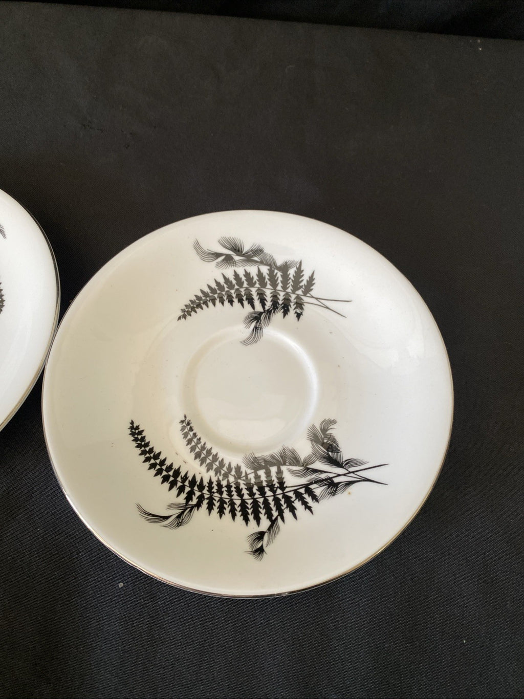Royal Albert Night & Day 14cm Diameter Tea Saucer x2 Excellent Cond -(5729)