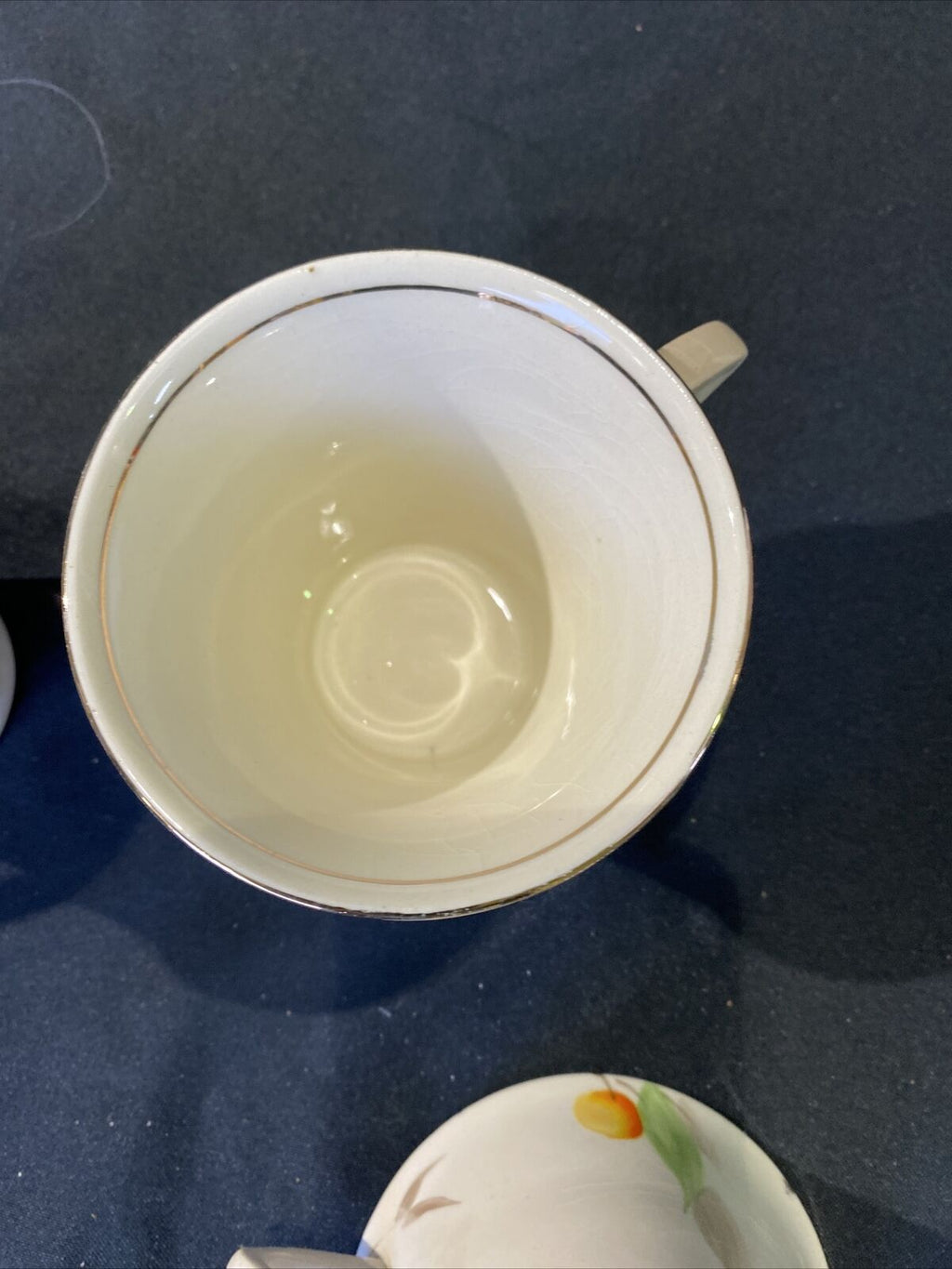 Antique Art Deco 1930's Crownford Ford & Sons 3 x Tea Cups - (8487)
