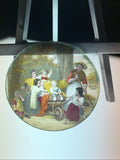 Magic Lantern Victorian Glass Round Handpainted Slide Children & Hay Cart (1166)