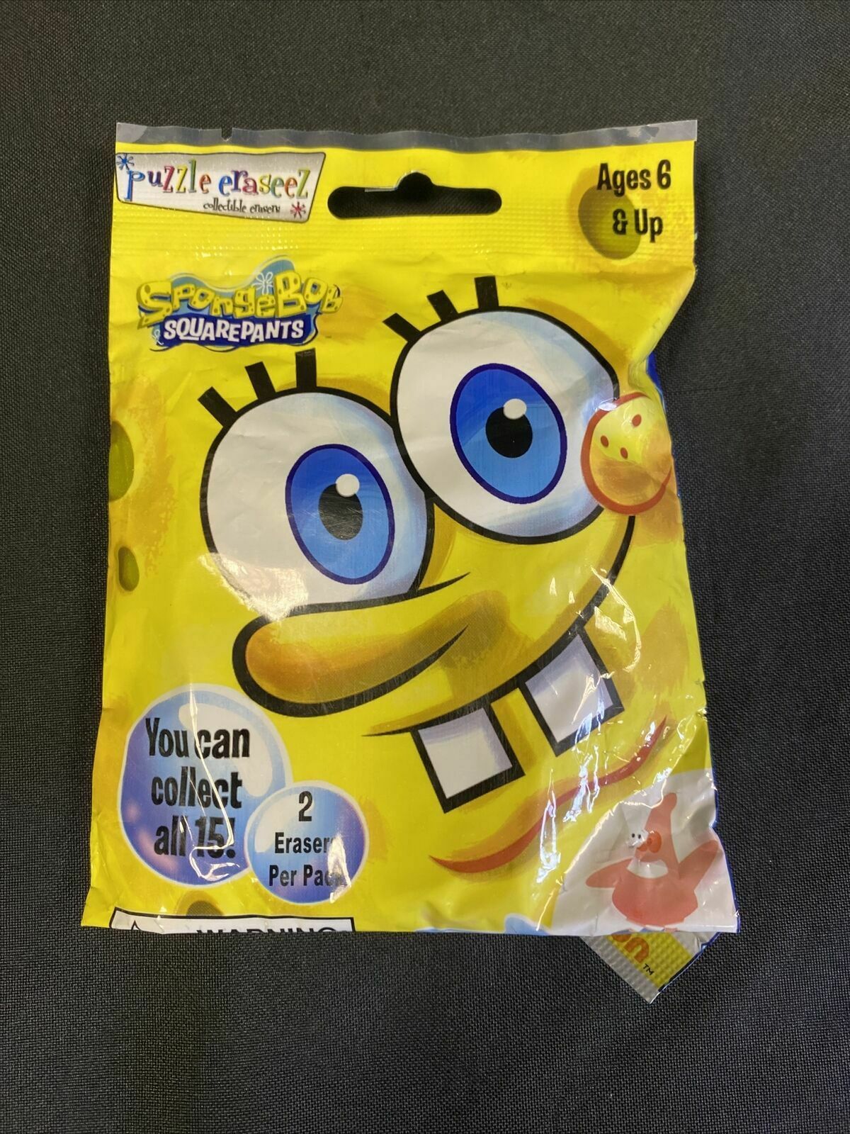 SpongeBob Squarepants Puzzle ErasersEraseez 2 per unopened pack - (7274)