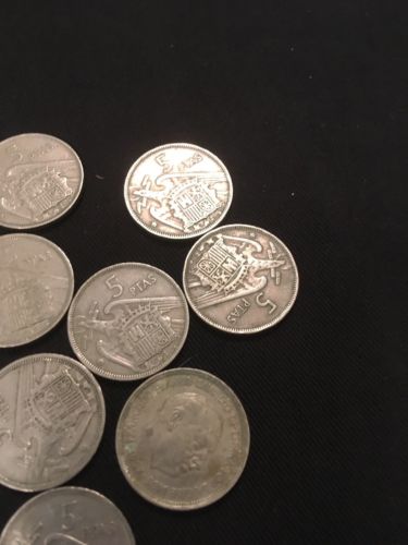 Spain Spanish 5 PTAS Pesetas Coins Eagle star Franco x 15 - 1957 - (2816)