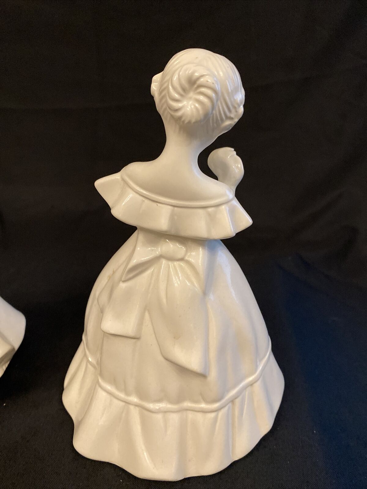 Vintage Blanc De Chine Two figures of girls Porcelain - (8474)