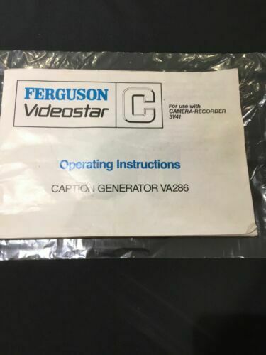 Ferguson Videstar Caption Generator VA286 with manual - (6902)