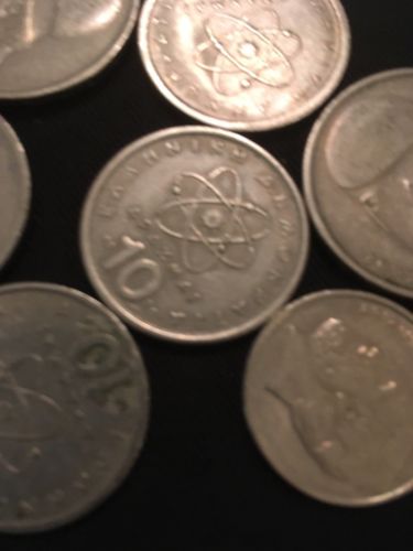 Greece 3 x 20 Drachmas &  1 x1 & 3 x 10 & 1 x 5 Drachma Coins 1970's / 80's - (2826)