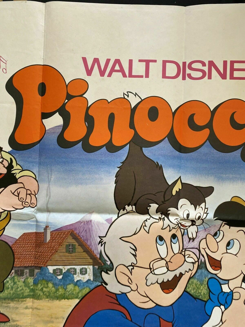 ORIGINAL UK QUAD POSTER - Disney's Pinocchio (1978 re-release) 30"x40" (6554)