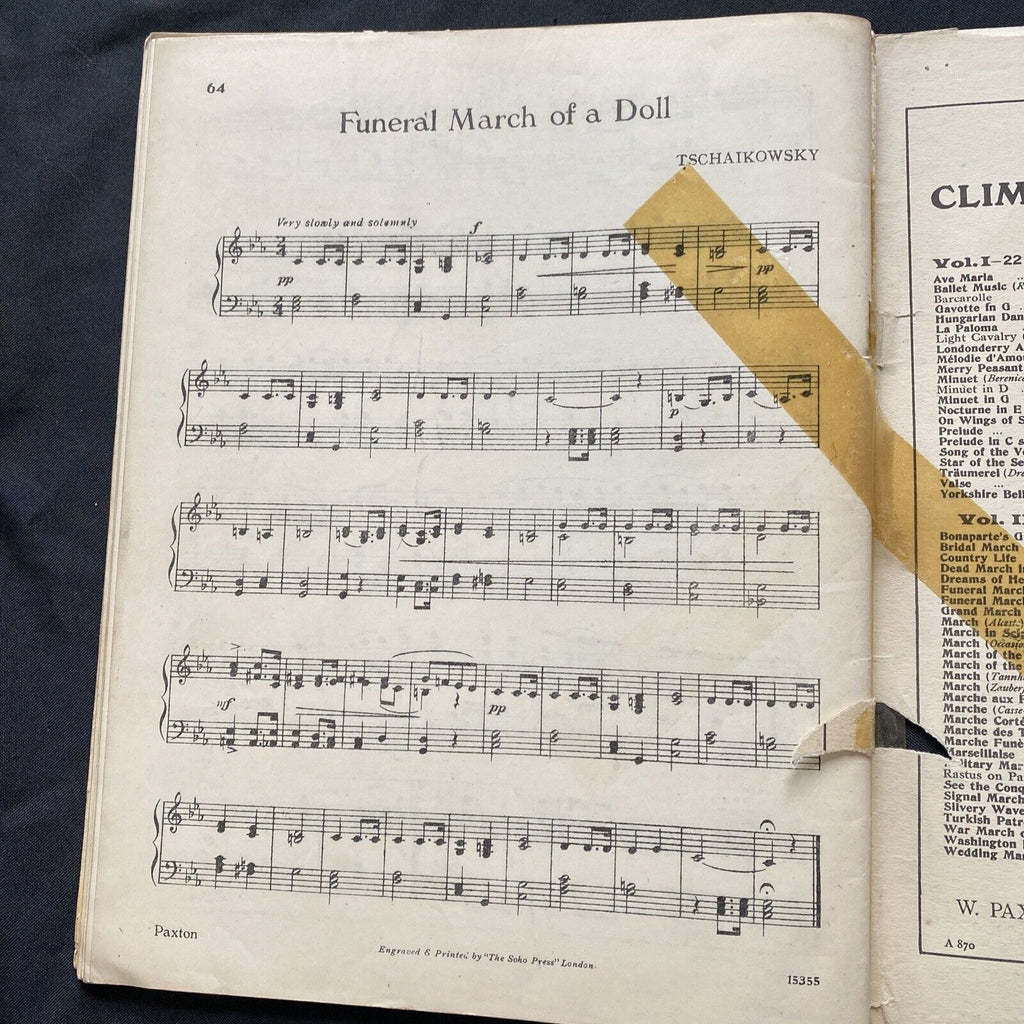 Piano Music Book 1930 The Climax Albums for Pianoforte Paxton London - (9566