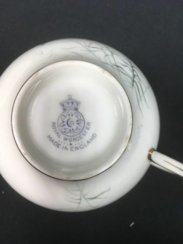 Royal Worcester SEDGLEY signed china RARE Art Deco 1923 - Teapot cups etc (2763)