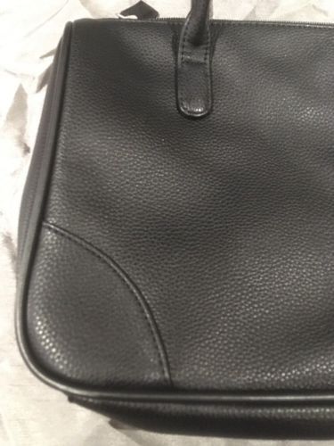 MONARCH Airlines Collectible Air Host Black Leather Effect Handbag Great Cond