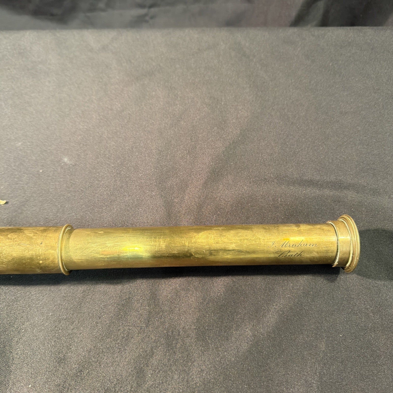 Antique Early 1800's Georgian Telescope By J Abraham Mahogany Case  - (1995)