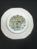 Wood & Sons 1940's Burslem Stratford alpine white ironstone plate - Devon (6634)