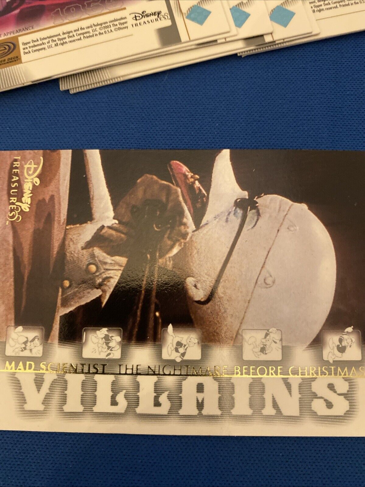 Upper Deck 2003 Disney Treasures Series Villians x14 Trading Cards -(5748)