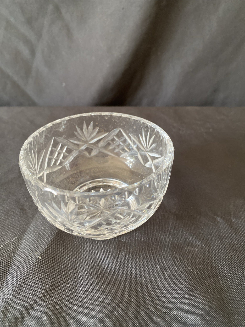 Thomas Webb Thos. Webb Signed Crystal Footed Bowl 1970's 87mm Diam -(5462)