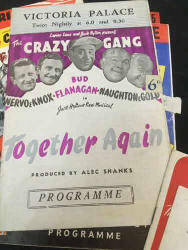 Victoria Palace 1950's Theatre programmes x 6 Flanagan Nervo Knox Askey Etc - (2948)